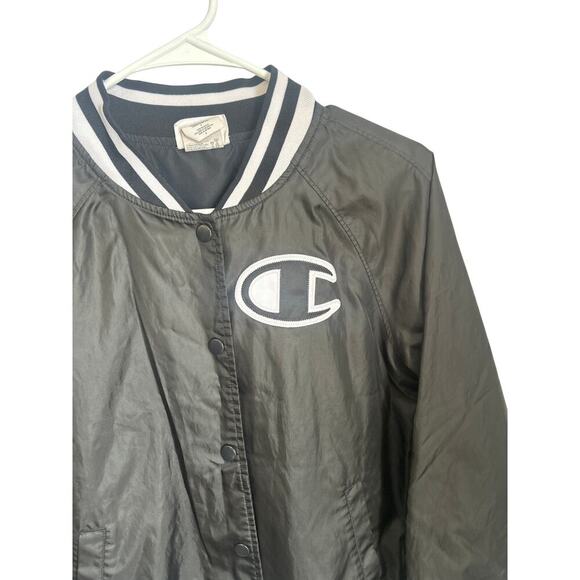 Champion Black and White Varsity Bomber style Vintage Jacket size Small - Picture 2 of 7